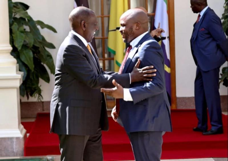 File image of President Ruto and Jalang'o